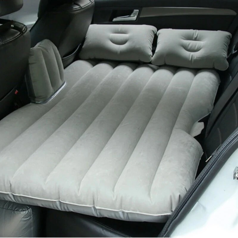 (image for) 138x85cm Car Air Inflatable Travel Mattress Back Seat Bed Multifunctional Sofa Air Bed Pillow With Air Outdoor Camping Mat