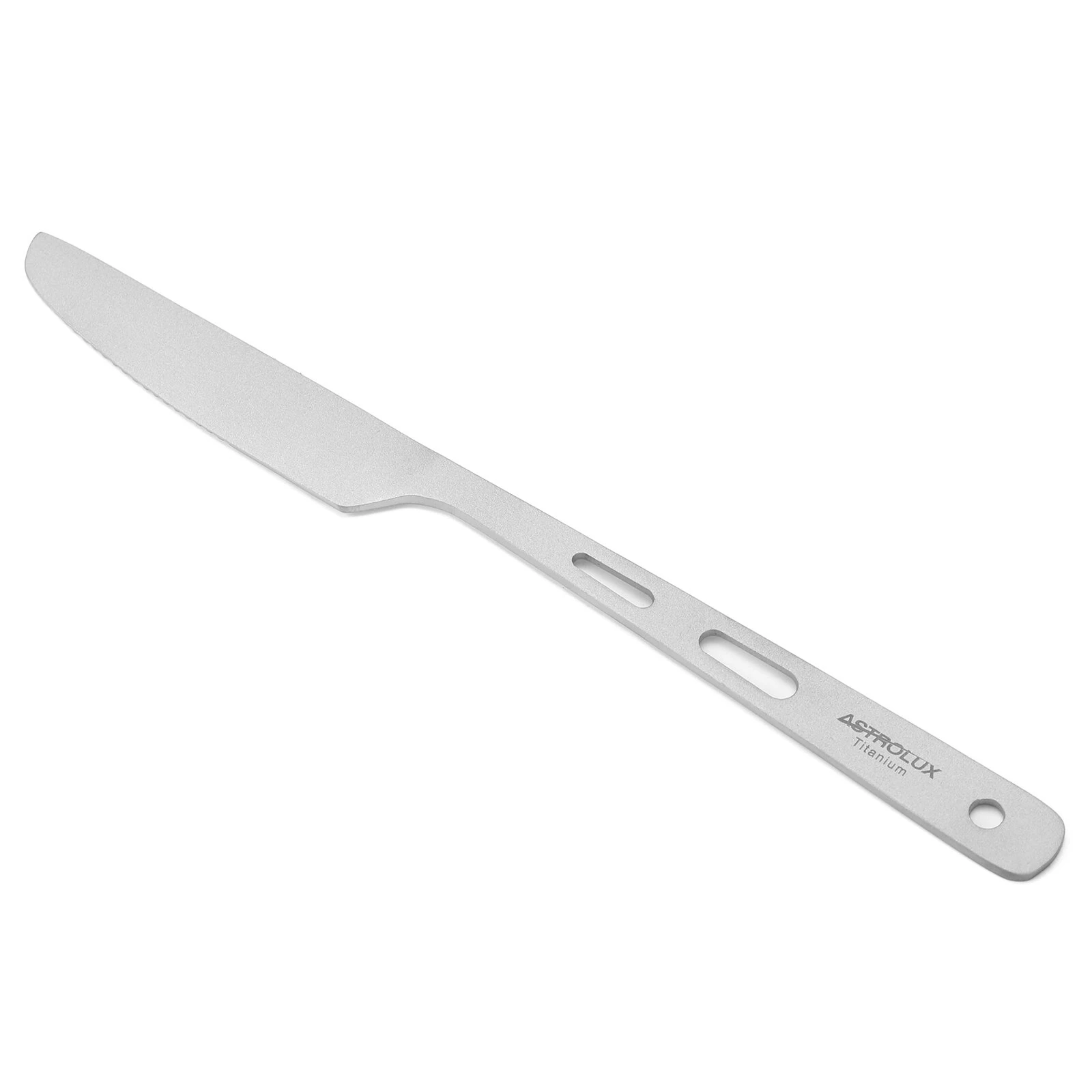 (image for) Astrolux&reg; Ti-FS1 Titanium Flatware Set Titanium Flatware Knife Fork Spoon Set Lightweight Ti Camping Utility Cutlery Set with Carrying Bag for Traveling Picnic Hiking