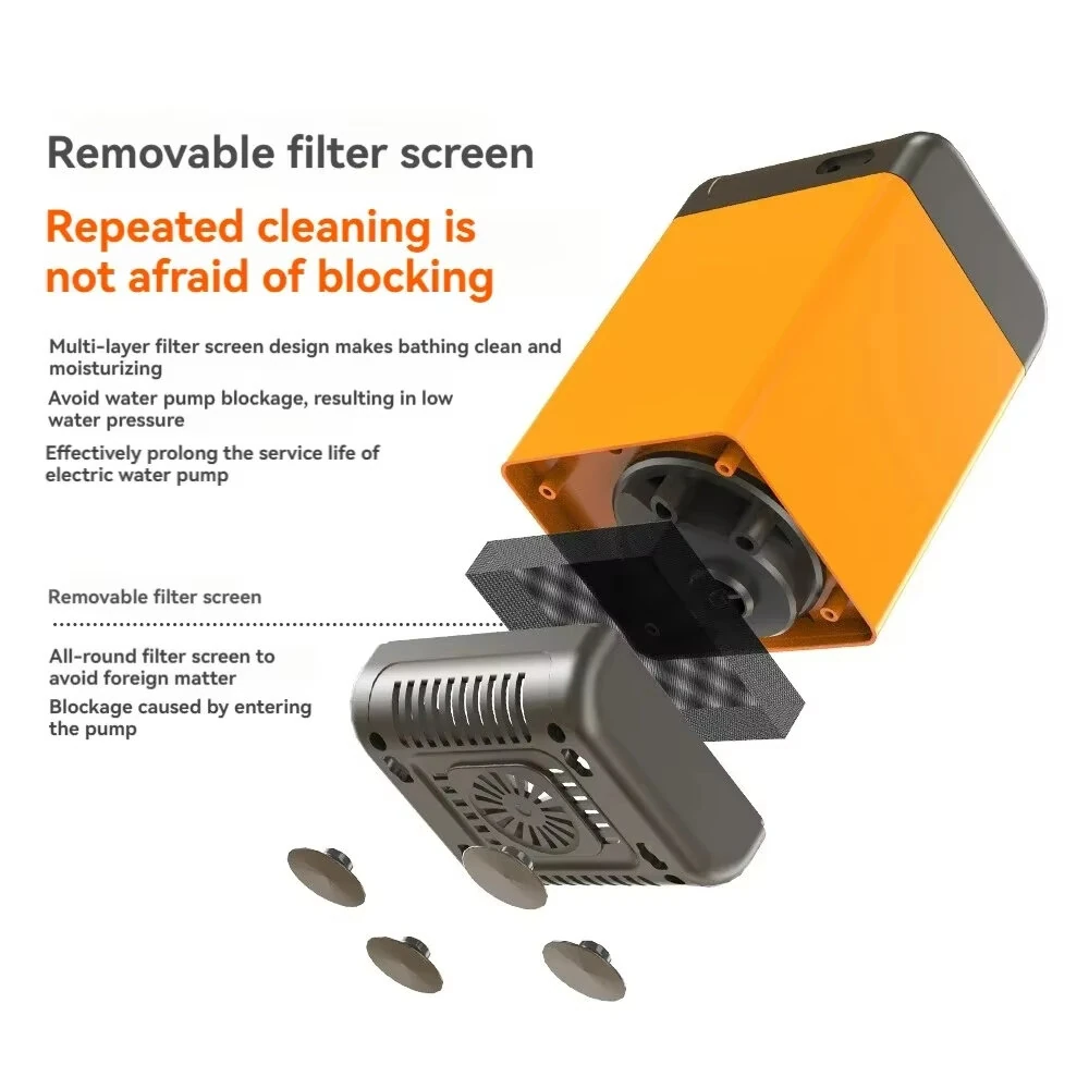 (image for) IPRee Outdoor Camping Shower Portable Electric Shower Pump IPX7 Waterproof 6000/7800mAh with Digital Display Temperature for Camping Travel Beach Dormitory