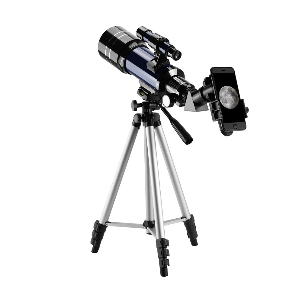 (image for) [US Direct] ESSLNB 15X-180X Astronomical Telescope 70mm Aperture Refractor Telescopes with Phone Adapter & Adjustable Tripod for Astronomy Beginners