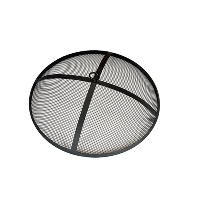 (image for) [USA Direct] 32 inch Round Crossweave Wood Burning Fire Pit Stove Firepit Heater with Poker for Outdoor Camping Patio Deck Backyard, 8011